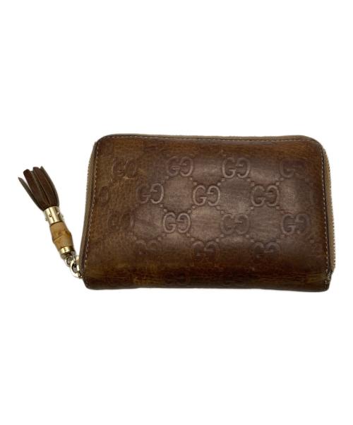 GUCCI（グッチ）GUCCI (グッチ) BAMBOO AROUND WALLET ブラウンの古着・服飾アイテム