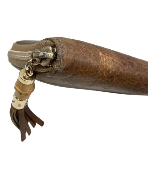 GUCCI（グッチ）GUCCI (グッチ) BAMBOO AROUND WALLET ブラウンの古着・服飾アイテム