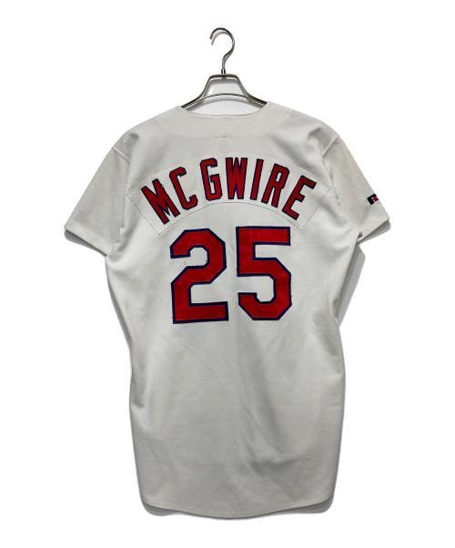 RUSSELL ATHLETIC（ラッセルアスレチック）RUSSELL ATHLETIC (ラッセルアスレチック) カージナルスオールドゲームシャツ ホワイト×レッド サイズ:44の古着・服飾アイテム