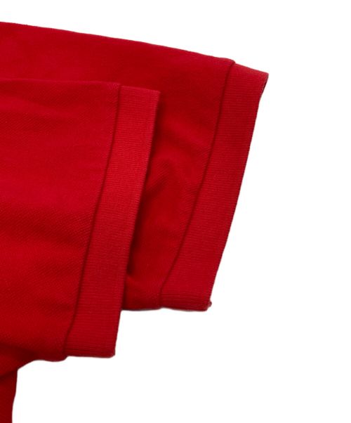 PLAY COMME des GARCONS（プレイコムデギャルソン）PLAY COMME des GARCONS (プレイ コムデギャルソン) 鹿の子ハートワッペンポロシャツ レッド サイズ:Lの古着・服飾アイテム