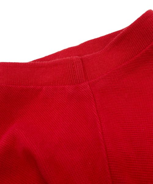 PLAY COMME des GARCONS（プレイコムデギャルソン）PLAY COMME des GARCONS (プレイ コムデギャルソン) 鹿の子ハートワッペンポロシャツ レッド サイズ:Lの古着・服飾アイテム