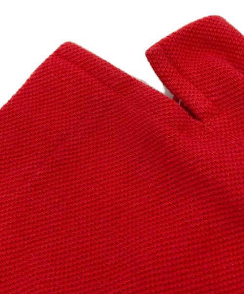 PLAY COMME des GARCONS（プレイコムデギャルソン）PLAY COMME des GARCONS (プレイ コムデギャルソン) 鹿の子ハートワッペンポロシャツ レッド サイズ:Lの古着・服飾アイテム