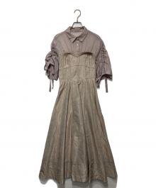 Snidel（スナイデル）の古着「ジャガードペアドッキングワンピース」｜グレー