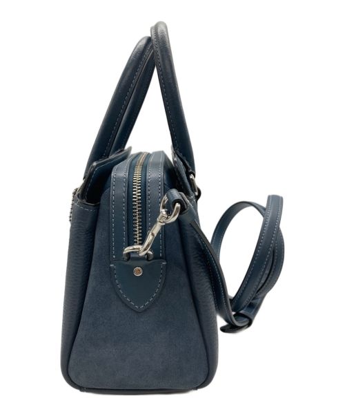COACH（コーチ）COACH (コーチ) 2WAYレザーバッグ ミニ ダーシー キャリーオール ブルーの古着・服飾アイテム