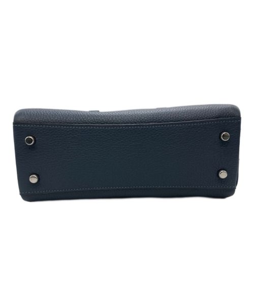 COACH（コーチ）COACH (コーチ) 2WAYレザーバッグ ミニ ダーシー キャリーオール ブルーの古着・服飾アイテム