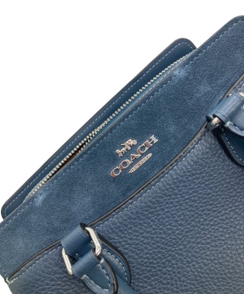 COACH（コーチ）COACH (コーチ) 2WAYレザーバッグ ミニ ダーシー キャリーオール ブルーの古着・服飾アイテム