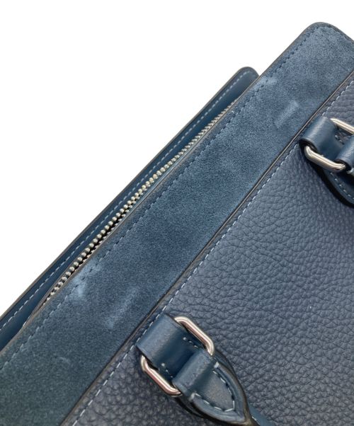 COACH（コーチ）COACH (コーチ) 2WAYレザーバッグ ミニ ダーシー キャリーオール ブルーの古着・服飾アイテム