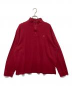 POLO RALPH LAURENポロ・ラルフローレン）の古着「ハーフジップスウェット」｜レッド