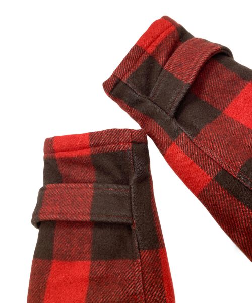 South2 West8（サウスツー ウエストエイト）South2 West8 (サウスツー ウエストエイト) チェックメルトンジャケット レッド サイズ:Ｍの古着・服飾アイテム