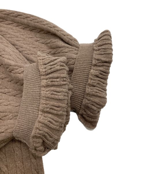 HER LIP TO（ハーリップトゥ）HER LIP TO (ハーリップトゥ) ニットワンピース ブラウン サイズ:Sの古着・服飾アイテム