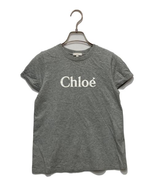 Chloe（クロエ）Chloe (クロエ) ロゴプリントTシャツ グレー サイズ:14の古着・服飾アイテム