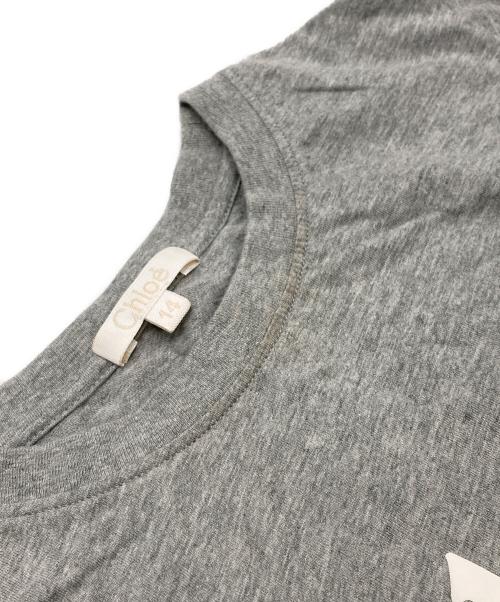 Chloe（クロエ）Chloe (クロエ) ロゴプリントTシャツ グレー サイズ:14の古着・服飾アイテム