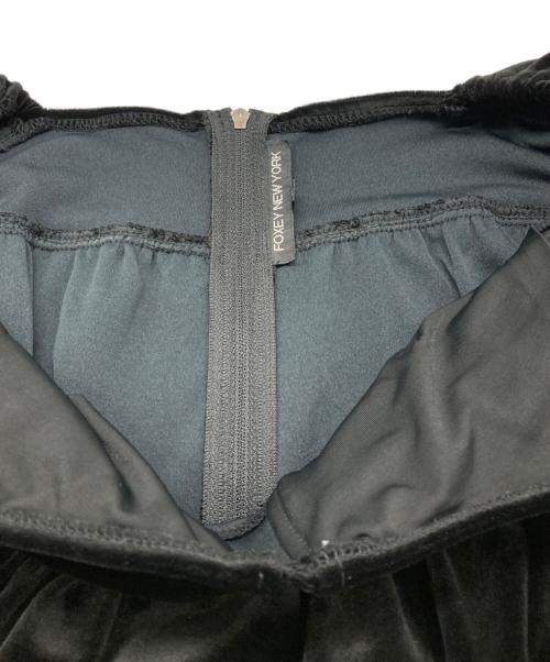 FOXEY NEWYORK（フォクシーニューヨーク）FOXEY NEWYORK (フォクシーニューヨーク) ベロアワンピース ブラック サイズ:40の古着・服飾アイテム