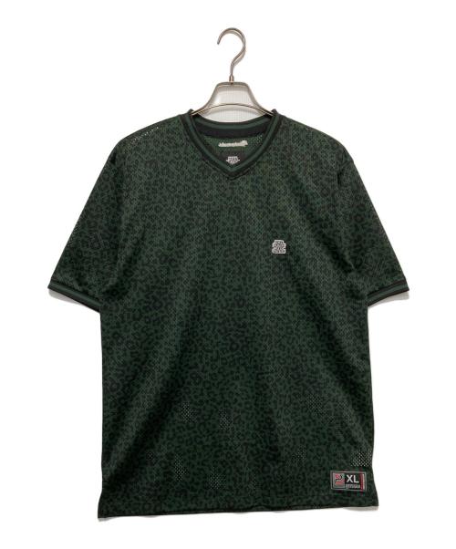 THE BLACK EYE PATCH（ブラックアイパッチ）THE BLACK EYE PATCH (ブラックアイパッチ) レオパードメッシュTシャツ グリーン サイズ:XLの古着・服飾アイテム