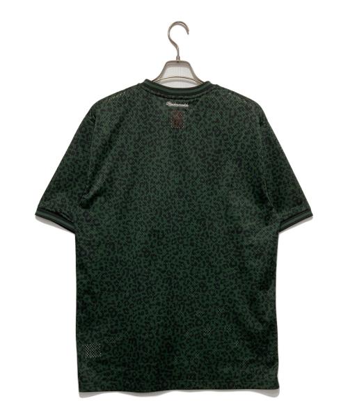 THE BLACK EYE PATCH（ブラックアイパッチ）THE BLACK EYE PATCH (ブラックアイパッチ) レオパードメッシュTシャツ グリーン サイズ:XLの古着・服飾アイテム