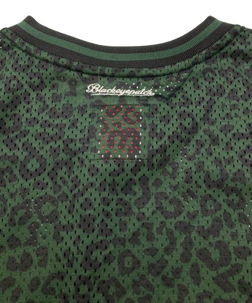 THE BLACK EYE PATCH（ブラックアイパッチ）THE BLACK EYE PATCH (ブラックアイパッチ) レオパードメッシュTシャツ グリーン サイズ:XLの古着・服飾アイテム