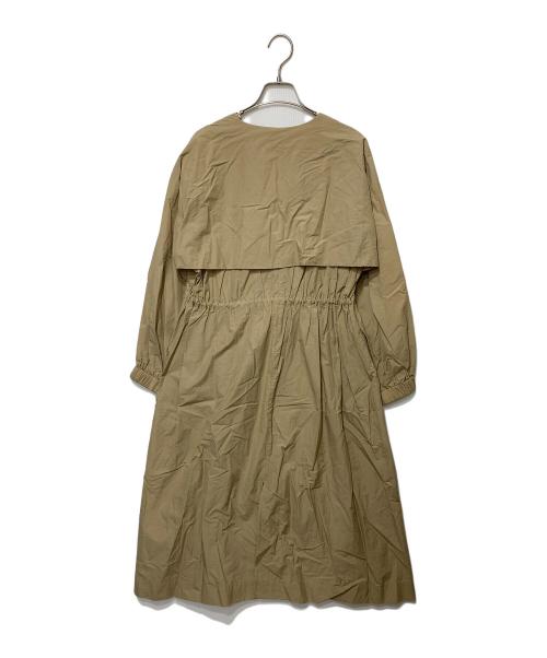 green label relaxing（グリーンレーベルリラクシング）green label relaxing (グリーンレーベルリラクシング) ギャザードロストガウンコート ベージュ サイズ:36の古着・服飾アイテム