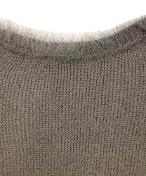 PLST（プラステ）PLST (プラステ) フェザーヤーン2WAYクルーネックカーディガン グレー サイズ:Sの古着・服飾アイテム