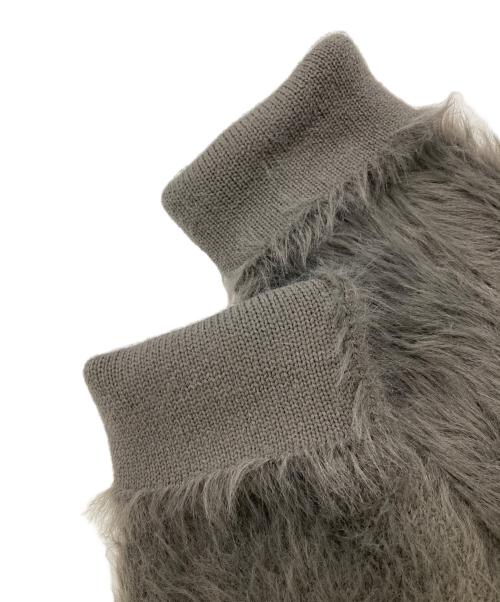 PLST（プラステ）PLST (プラステ) フェザーヤーン2WAYクルーネックカーディガン グレー サイズ:Sの古着・服飾アイテム