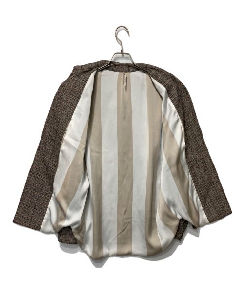 m's braque（エムズブラック）m's braque (エムズブラック) FULL LINING OPEN COLLAR SHIRT JACKET ブラウン サイズ:38の古着・服飾アイテム