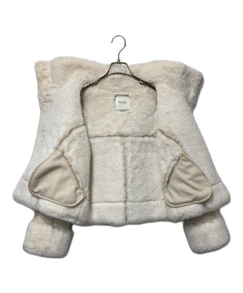 HER LIP TO（ハーリップトゥ）HER LIP TO (ハーリップトゥ) シアリングトリムドスウェードコート ホワイト サイズ:Sの古着・服飾アイテム