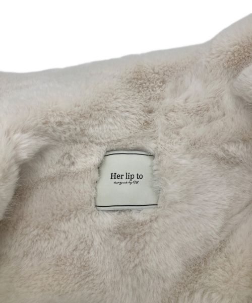 HER LIP TO（ハーリップトゥ）HER LIP TO (ハーリップトゥ) シアリングトリムドスウェードコート ホワイト サイズ:Sの古着・服飾アイテム