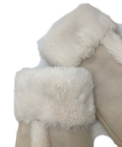 HER LIP TO（ハーリップトゥ）HER LIP TO (ハーリップトゥ) シアリングトリムドスウェードコート ホワイト サイズ:Sの古着・服飾アイテム