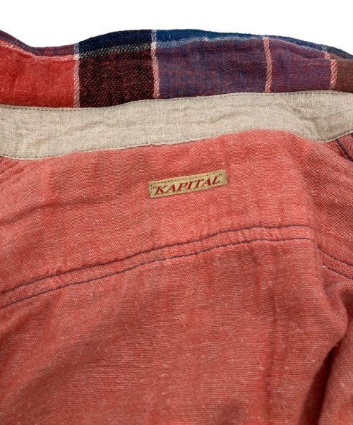 KAPITAL（キャピタル）KAPITAL (キャピタル) 二重ガーゼコットンチェックワンピース マルチカラーの古着・服飾アイテム