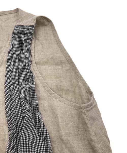 KAPITAL（キャピタル）KAPITAL (キャピタル) リネンノースリーブワンピース ベージュの古着・服飾アイテム