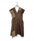 tricot COMME des GARCONSトリココムデギャルソン）の古着「デザインワンピース」｜ブラウン