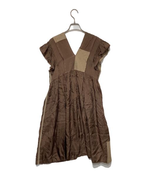 tricot COMME des GARCONS（トリココムデギャルソン）tricot COMME des GARCONS (トリココムデギャルソン) デザインワンピース ブラウン サイズ:Sの古着・服飾アイテム