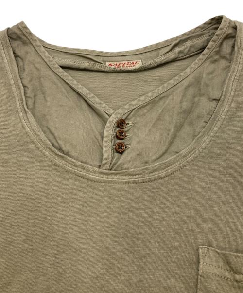 KAPITAL（キャピタル）KAPITAL (キャピタル) 天竺ルイスTシャツ オリーブ サイズ:2の古着・服飾アイテム