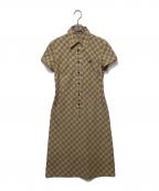 BURBERRY BLUE LABELバーバリーロンドンブルーレーベル）の古着「ノヴァチェックワンピース」｜ベージュ