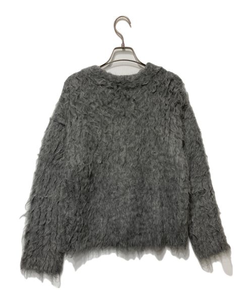 FRAY ID（フレイ アイディー）FRAY ID (フレイ アイディー) モヘアMIXシャギーカーディガン グレー サイズ:Fの古着・服飾アイテム