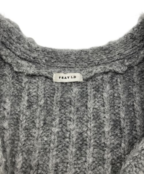 FRAY ID（フレイ アイディー）FRAY ID (フレイ アイディー) モヘアMIXシャギーカーディガン グレー サイズ:Fの古着・服飾アイテム