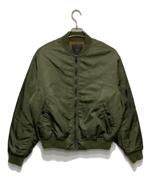 GUESS（ゲス）GUESS (ゲス) MA-1ジャケット オリーブ サイズ:XSの古着・服飾アイテム