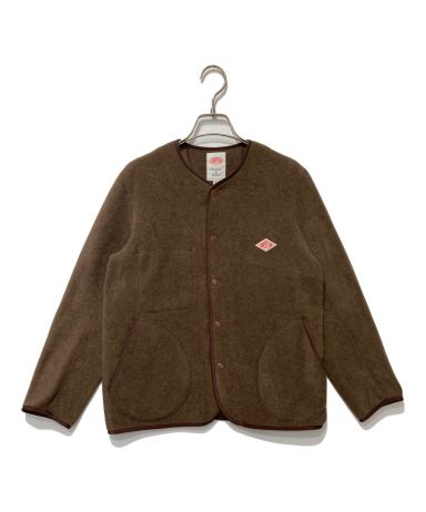 DANTONダントン フリース ノーカラージャケット 焦げ茶ブラウン サイズ42 3076000604538335_01_0060w.jpeg