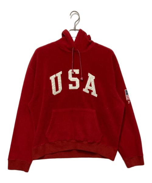 POLO SPORT（ポロスポーツ）POLO SPORT (ポロスポーツ) フリースパーカー レッド サイズ:Sの古着・服飾アイテム