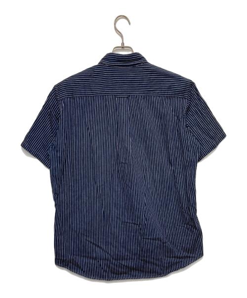 BLUE BLUE（ブルーブルー）BLUE BLUE (ブルーブルー) ヒッコリーストライプ半袖シャツ ネイビー サイズ:4の古着・服飾アイテム