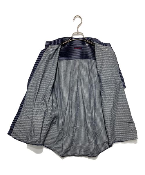BLUE BLUE（ブルーブルー）BLUE BLUE (ブルーブルー) ヒッコリーストライプ半袖シャツ ネイビー サイズ:4の古着・服飾アイテム
