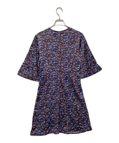 GANNI（ガニー）GANNI (ガニー) Crinkled Satin V－neck Mini Dress ブラック サイズ:36 未使用品の古着・服飾アイテム