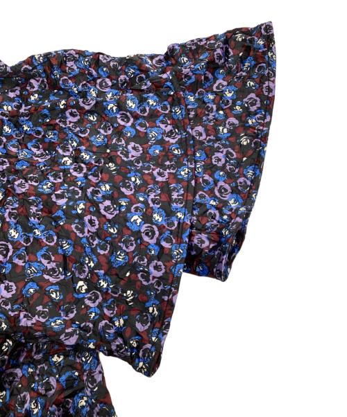 GANNI（ガニー）GANNI (ガニー) Crinkled Satin V－neck Mini Dress ブラック サイズ:36 未使用品の古着・服飾アイテム