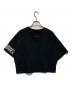MM6 Maison Margiela (エムエムシックス メゾンマルジェラ) モトクロス ロゴ クロップド TシャツプリントTシャツ ブラック サイズ:M：11000円
