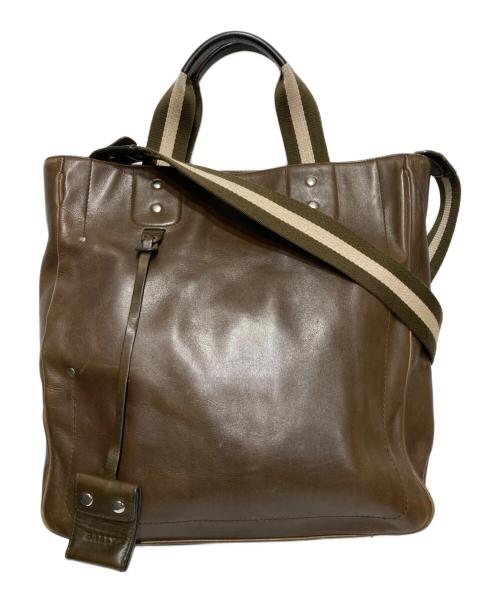 BALLY（バリー）BALLY (バリー) 2wayレザートートバッグ ブラウンの古着・服飾アイテム