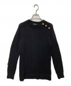 BALMAINバルマン）の古着「金釦カシミヤニット」｜ブラック