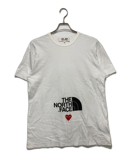 PLAY COMME des GARCONS（プレイコムデギャルソン）PLAY COMME des GARCONS (プレイ コムデギャルソン) THE NORTH FACE (ザ ノース フェイス) プリントTシャツ ホワイト サイズ:XLの古着・服飾アイテム