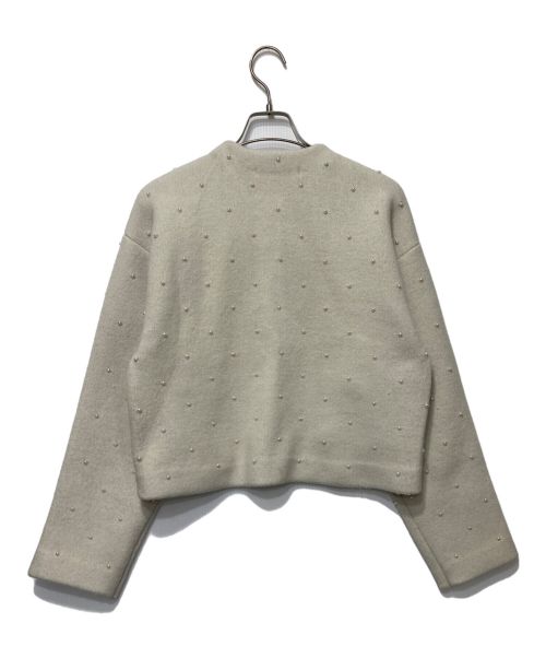Rirandture（リランドチュール）Rirandture (リランドチュール) パールコクーンニットジャケット ベージュ サイズ:2の古着・服飾アイテム