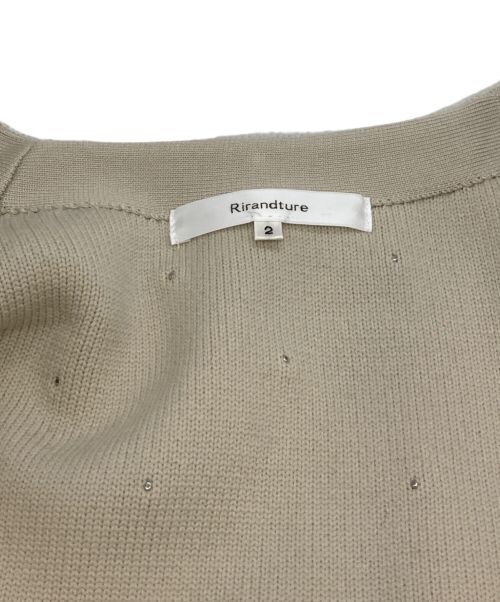 Rirandture（リランドチュール）Rirandture (リランドチュール) パールコクーンニットジャケット ベージュ サイズ:2の古着・服飾アイテム