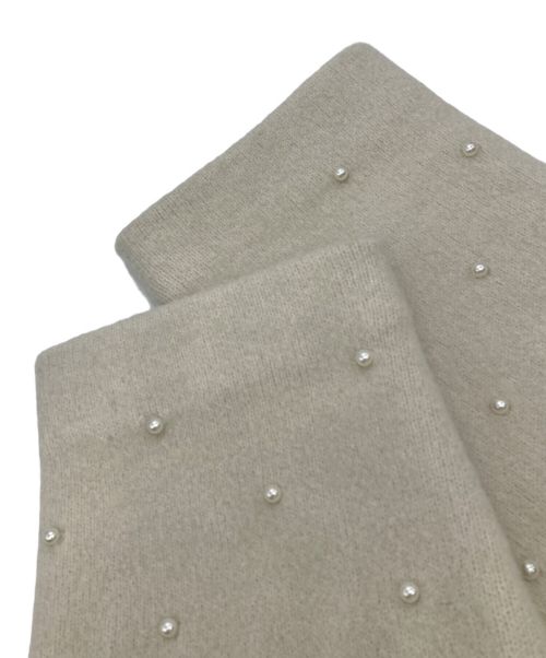 Rirandture（リランドチュール）Rirandture (リランドチュール) パールコクーンニットジャケット ベージュ サイズ:2の古着・服飾アイテム