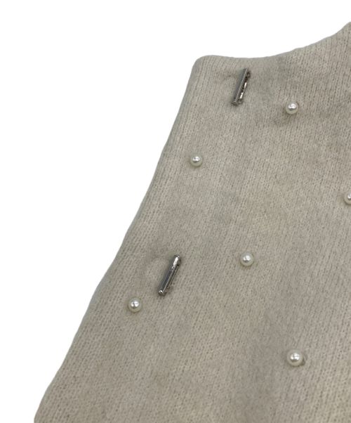 Rirandture（リランドチュール）Rirandture (リランドチュール) パールコクーンニットジャケット ベージュ サイズ:2の古着・服飾アイテム